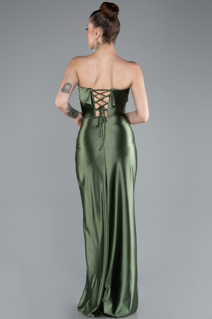 Robe de Soirée Longue Kaki ABU4944