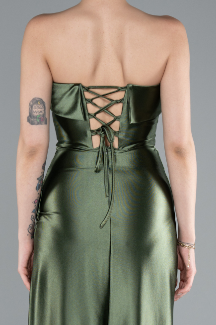 Robe de Soirée Longue Kaki ABU4944