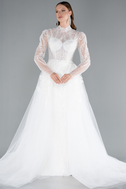 Robes de Mariage Longue Blanc ABG131
