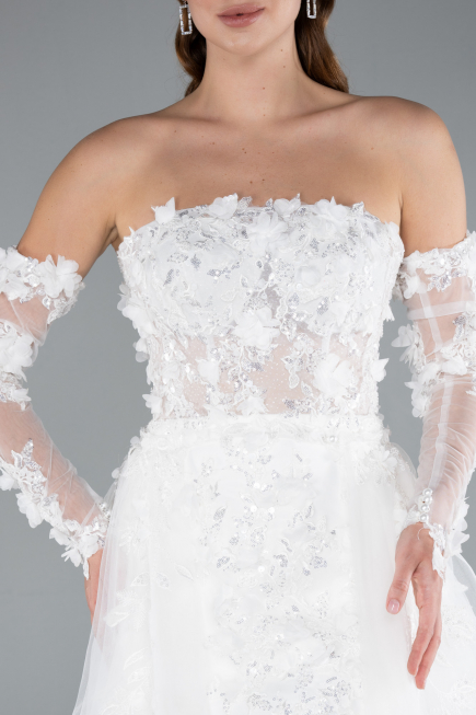 Robes de Mariage Mini Blanc ABK2344
