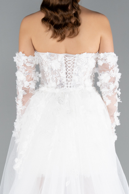 Robes de Mariage Mini Blanc ABK2344
