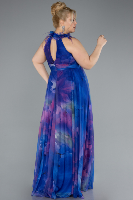 Robe De Soirée Grande Taille Longue Violet ABU4902