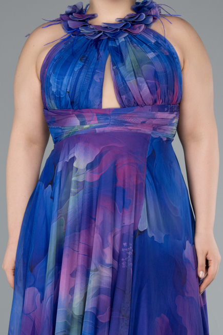 Robe De Soirée Grande Taille Longue Violet ABU4902