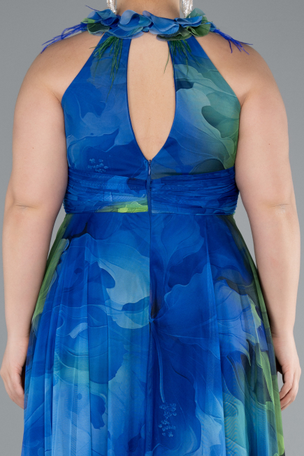 Robe De Soirée Grande Taille Longue Vert d'Eau ABU4902