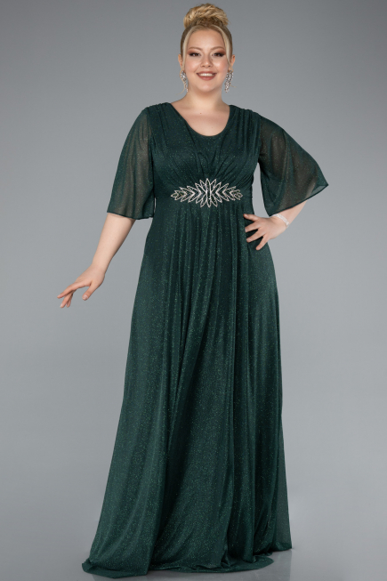 Robe Grande Taille Longue Émeraude ABU4887