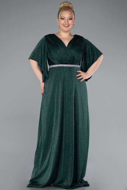 Robe Grande Taille Longue Émeraude ABU4914