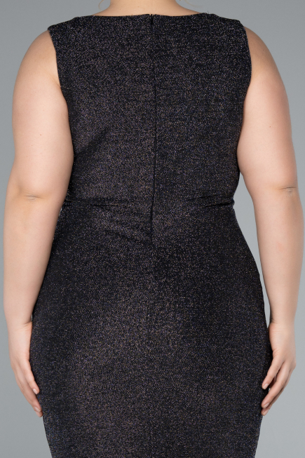 Robe de Soirée Grande Taille Midi Anthracite ABK2338