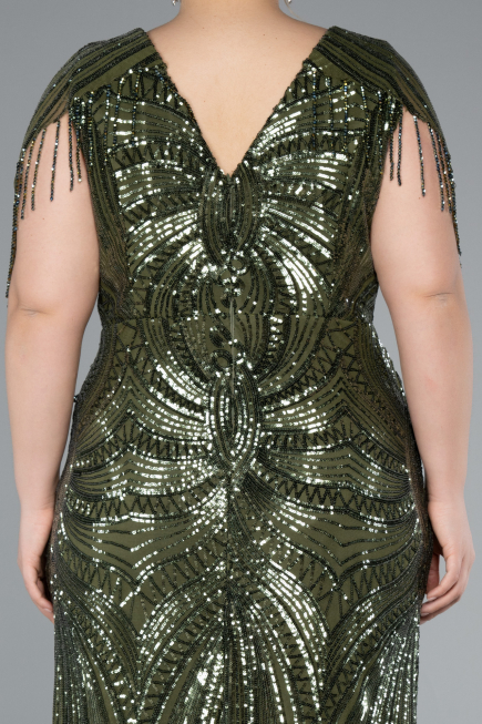 Robe Grande Taille Longue Kaki ABU4953