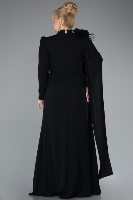 Robe de Soirée Grande Taille Longue Noir ABU4938