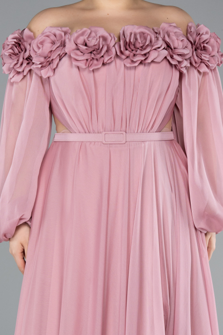 Robe De Soirée Grande Taille Mousseline Longue Poudre ABU4131