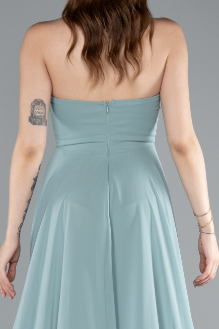 Robe de Soirée Longue Mousseline Menthe ABU4966