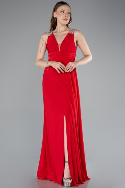 Robe de Soirée Longue Rouge ABU4967