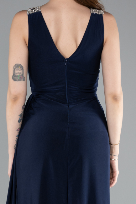 Robe de Soirée Longue Bleu Marine ABU4967