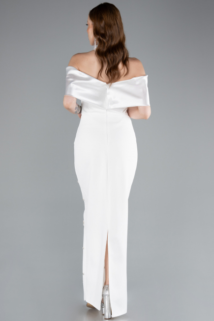 Robe de Soirée Longue Blanc ABU4973