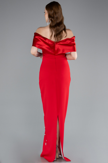 Robe de Soirée Longue Rouge ABU4973