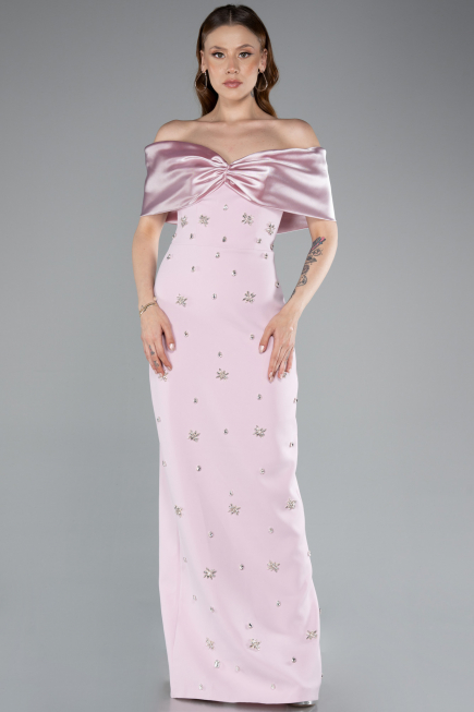 Robe de Soirée Longue Poudre ABU4973