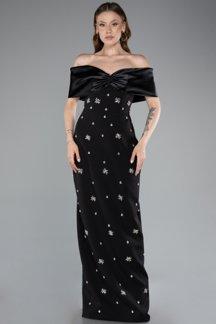 Robe de Soirée Longue Noir ABU4973
