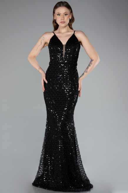 Robe de Soirée Longue Noir ABU4980