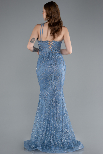 Robe de Soirée Longue Indigo ABU4697