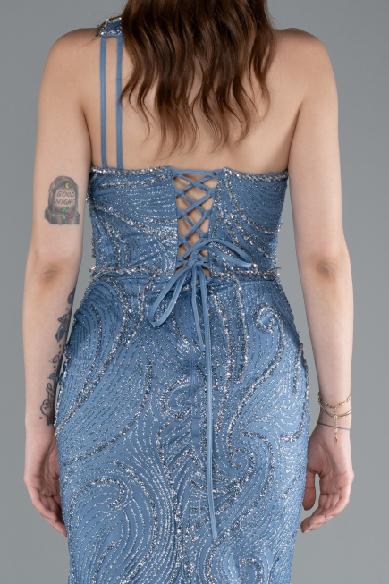 Robe de Soirée Longue Indigo ABU4697