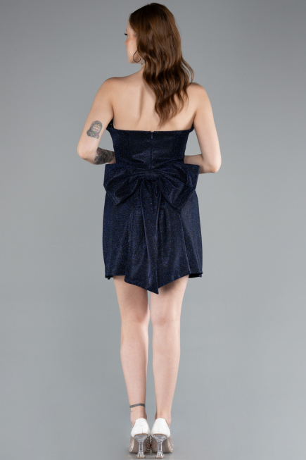 Robe de Cérémonie Mini Bleu Marine ABK2354