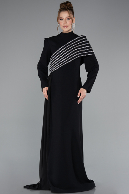 Robe De Soirée Grande Taille Longue Noir ABU4977