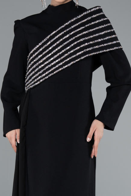 Robe De Soirée Grande Taille Longue Noir ABU4977