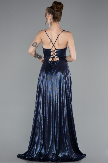 Robe de Soirée Longue Bleu Marine ABU4996