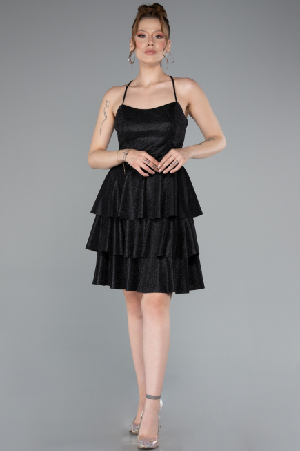 Robe de Cérémonie Courte Noir ABK2357