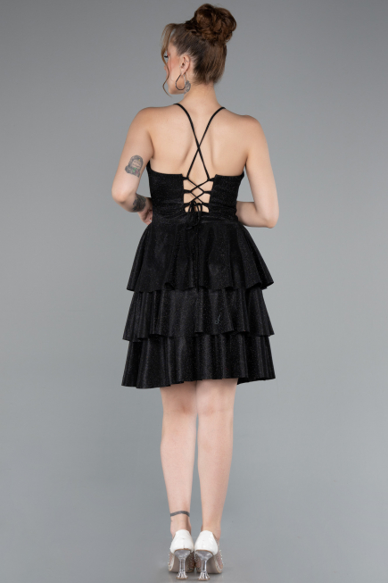Robe de Cérémonie Courte Noir ABK2357