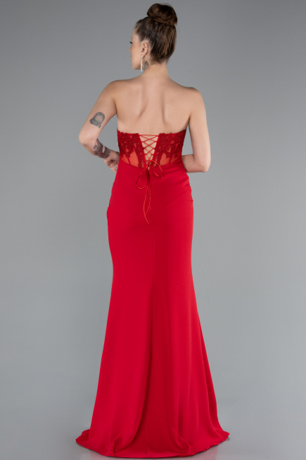 Robe de Soirée Longue Rouge ABU5001
