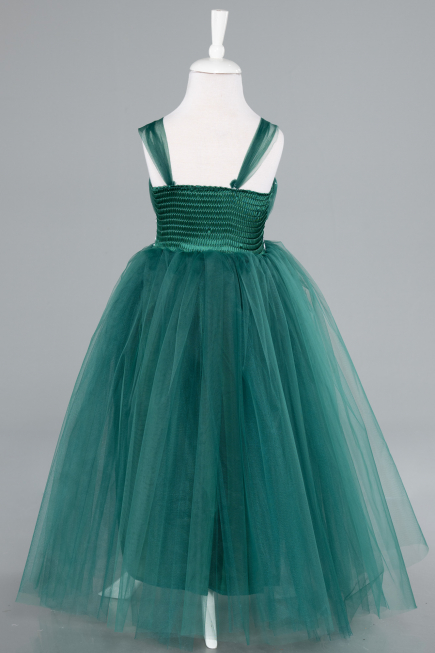 Robe De Soirée Enfants Longue Émeraude ABU3031