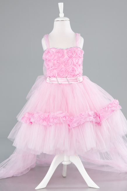Robe de Soirée Enfants Devant Court Dos Long Poudre ABO115
