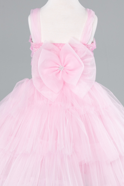 Robe de Soirée Enfants Devant Court Dos Long Poudre ABO115