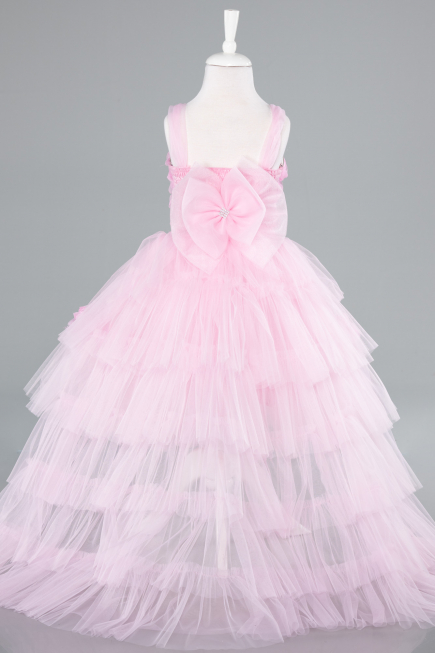Robe de Soirée Enfants Devant Court Dos Long Poudre ABO115