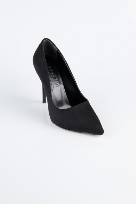 Stiletto Couleur daim Noir ABN1140