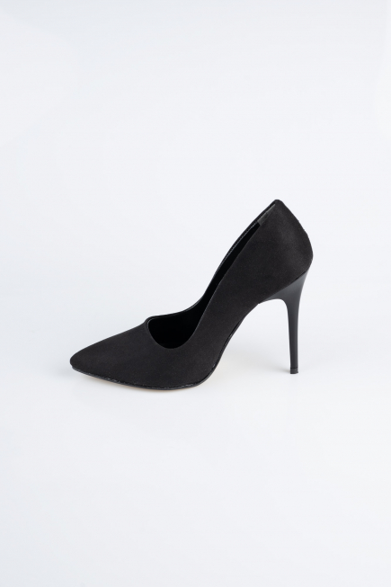 Stiletto Couleur daim Noir ABN1140
