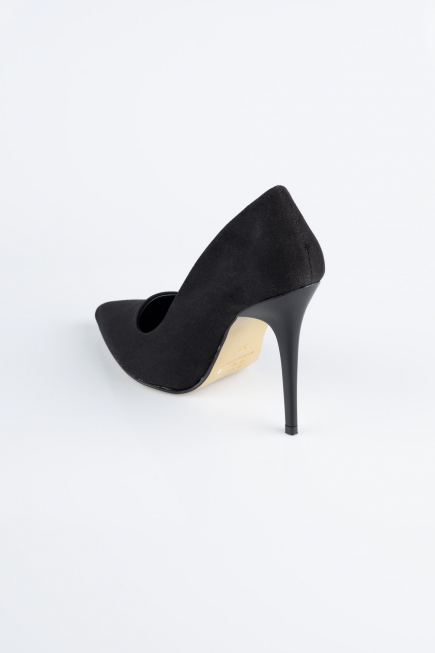 Stiletto Couleur daim Noir ABN1140