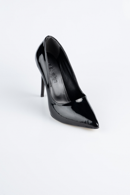 Stiletto Cuir Verni Noir ABR1140