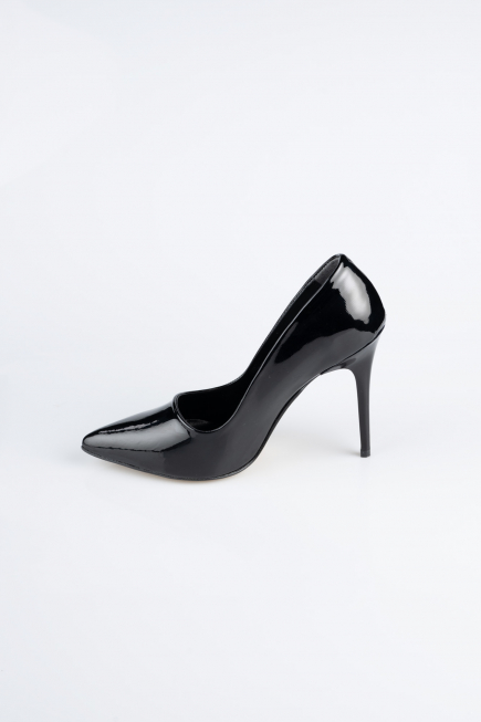 Stiletto Cuir Verni Noir ABR1140