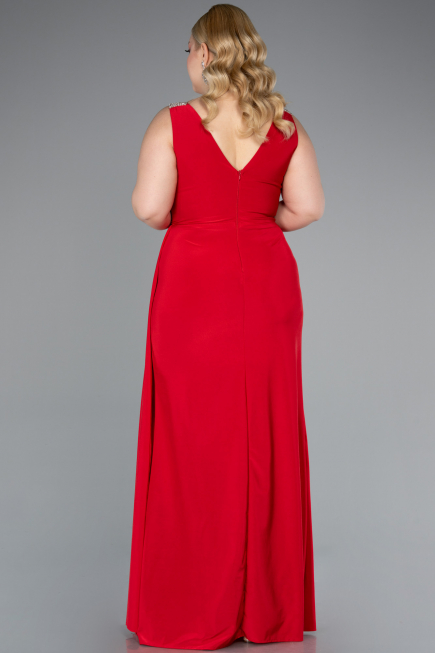 Robe De Soirée Grande Taille Longue Rouge ABU4968