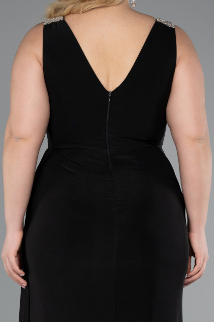 Robe De Soirée Grande Taille Longue Noir ABU4968