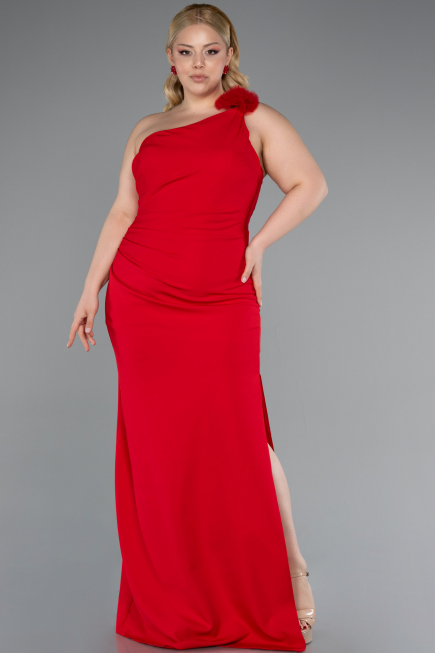 Robe De Soirée Grande Taille Longue Rouge ABU4892
