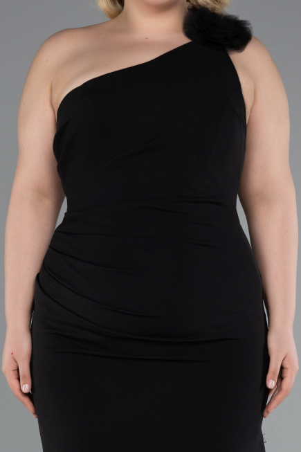 Robe De Soirée Grande Taille Longue Noir ABU4892