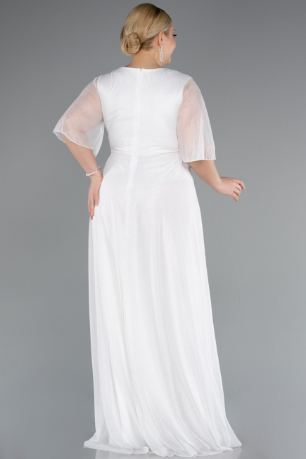 Robe Grande Taille Longue Blanc ABU4887