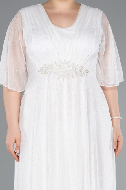 Robe Grande Taille Longue Blanc ABU4887