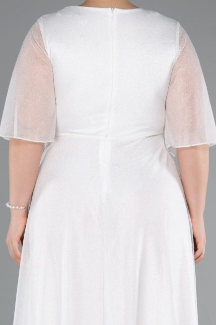 Robe Grande Taille Longue Blanc ABU4887