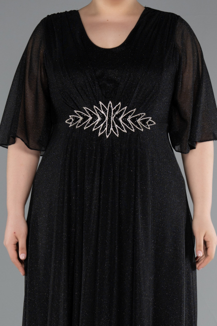 Robe Grande Taille Longue Noir ABU4887