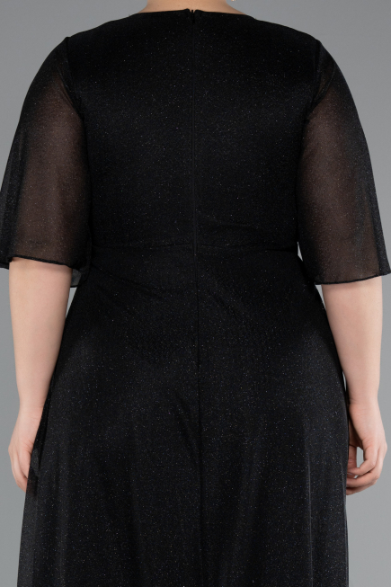 Robe Grande Taille Longue Noir ABU4887