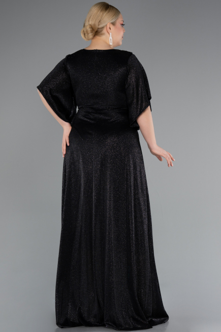 Robe Grande Taille Longue Noir ABU4914